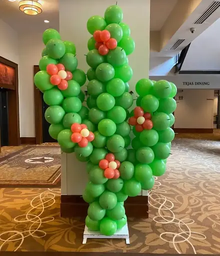 Cactus w/balloon flowers